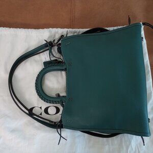 Brane New Coach 1941 Rogue Turquoise Pebble Leather With Whipstitch Handle